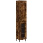 vidaXL Aparador de madera contrachapada roble ahumado 34,5x34x180 cm