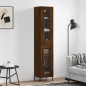 vidaXL Aparador alto madera contrachapada roble marrón 34,5x34x180 cm vidaXL Aparador alto madera contrachapada roble marrón 34,5x34x180 cm