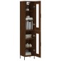 vidaXL Aparador alto madera contrachapada roble marrón 34,5x34x180 cm vidaXL Aparador alto madera contrachapada roble marrón 34,5x34x180 cm