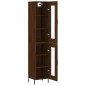 vidaXL Aparador alto madera contrachapada roble marrón 34,5x34x180 cm vidaXL Aparador alto madera contrachapada roble marrón 34,5x34x180 cm