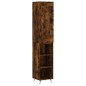vidaXL Aparador de madera contrachapada roble ahumado 34,5x34x180 cm vidaXL Aparador de madera contrachapada roble ahumado 34,5x34x180 cm