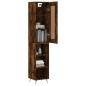 vidaXL Aparador de madera contrachapada roble ahumado 34,5x34x180 cm vidaXL Aparador de madera contrachapada roble ahumado 34,5x34x180 cm