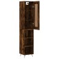 vidaXL Aparador de madera contrachapada roble ahumado 34,5x34x180 cm vidaXL Aparador de madera contrachapada roble ahumado 34,5x34x180 cm