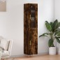 vidaXL Aparador de madera contrachapada roble ahumado 34,5x34x180 cm vidaXL Aparador de madera contrachapada roble ahumado 34,5x34x180 cm