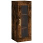 vidaXL Aparador de madera contrachapada roble ahumado 34,5x34x180 cm vidaXL Aparador de madera contrachapada roble ahumado 34,5x34x180 cm