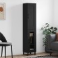 vidaXL Aparador de madera contrachapada negro 34,5x34x180 cm vidaXL Aparador de madera contrachapada negro 34,5x34x180 cm