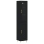 vidaXL Aparador de madera contrachapada negro 34,5x34x180 cm