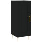 vidaXL Aparador de madera contrachapada negro 34,5x34x180 cm