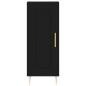 vidaXL Aparador de madera contrachapada negro 34,5x34x180 cm