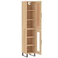 vidaXL Aparador de madera contrachapada roble Sonoma 34,5x34x180 cm vidaXL Aparador de madera contrachapada roble Sonoma 34,5x34x180 cm