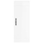 vidaXL Aparador alto madera contrachapada blanco brillo 34,5x34x180 cm