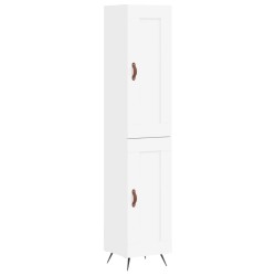 vidaXL Aparador alto madera contrachapada blanco 34,5x34x180 cm
