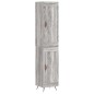 vidaXL Aparador alto madera contrachapada gris Sonoma 34,5x34x180 cm vidaXL Aparador alto madera contrachapada gris Sonoma 34,5x34x180 cm