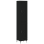 vidaXL Aparador de madera contrachapada negro 34,5x34x180 cm vidaXL Aparador de madera contrachapada negro 34,5x34x180 cm