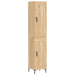 vidaXL Aparador de madera contrachapada roble Sonoma 34,5x34x180 cm