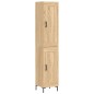 vidaXL Aparador de madera contrachapada roble Sonoma 34,5x34x180 cm vidaXL Aparador de madera contrachapada roble Sonoma 34,5x34x180 cm