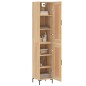vidaXL Aparador de madera contrachapada roble Sonoma 34,5x34x180 cm vidaXL Aparador de madera contrachapada roble Sonoma 34,5x34x180 cm