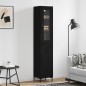 vidaXL Aparador de madera contrachapada negro 34,5x34x180 cm vidaXL Aparador de madera contrachapada negro 34,5x34x180 cm