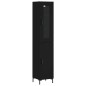 vidaXL Aparador de madera contrachapada negro 34,5x34x180 cm vidaXL Aparador de madera contrachapada negro 34,5x34x180 cm