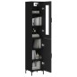 vidaXL Aparador de madera contrachapada negro 34,5x34x180 cm vidaXL Aparador de madera contrachapada negro 34,5x34x180 cm
