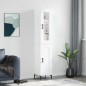 vidaXL Aparador alto madera contrachapada blanco 34,5x34x180 cm vidaXL Aparador alto madera contrachapada blanco 34,5x34x180 cm