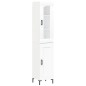 vidaXL Aparador alto madera contrachapada blanco 34,5x34x180 cm vidaXL Aparador alto madera contrachapada blanco 34,5x34x180 cm