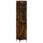 vidaXL Aparador de madera contrachapada roble ahumado 34,5x34x180 cm vidaXL Aparador de madera contrachapada roble ahumado 34,5x34x180 cm