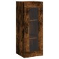 vidaXL Aparador de madera contrachapada roble ahumado 34,5x34x180 cm vidaXL Aparador de madera contrachapada roble ahumado 34,5x34x180 cm