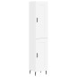 vidaXL Aparador alto madera contrachapada blanco 34,5x34x180 cm vidaXL Aparador alto madera contrachapada blanco 34,5x34x180 cm
