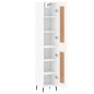 vidaXL Aparador alto madera contrachapada blanco 34,5x34x180 cm vidaXL Aparador alto madera contrachapada blanco 34,5x34x180 cm
