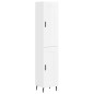 vidaXL Aparador alto madera contrachapada blanco brillo 34,5x34x180 cm vidaXL Aparador alto madera contrachapada blanco brillo 34,5x34x180 cm