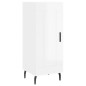 vidaXL Aparador alto madera contrachapada blanco brillo 34,5x34x180 cm vidaXL Aparador alto madera contrachapada blanco brillo 34,5x34x180 cm