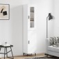 vidaXL Aparador alto madera contrachapada blanco 34,5x34x180 cm vidaXL Aparador alto madera contrachapada blanco 34,5x34x180 cm