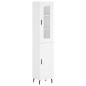vidaXL Aparador alto madera contrachapada blanco 34,5x34x180 cm vidaXL Aparador alto madera contrachapada blanco 34,5x34x180 cm