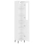 vidaXL Aparador alto madera contrachapada blanco brillo 34,5x34x180 cm