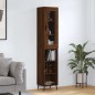 vidaXL Aparador alto madera contrachapada roble marrón 34,5x34x180 cm vidaXL Aparador alto madera contrachapada roble marrón 34,5x34x180 cm