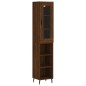 vidaXL Aparador alto madera contrachapada roble marrón 34,5x34x180 cm vidaXL Aparador alto madera contrachapada roble marrón 34,5x34x180 cm
