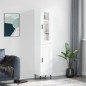 vidaXL Aparador alto madera contrachapada blanco 34,5x34x180 cm vidaXL Aparador alto madera contrachapada blanco 34,5x34x180 cm