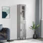 vidaXL Aparador alto madera contrachapada gris Sonoma 34,5x34x180 cm vidaXL Aparador alto madera contrachapada gris Sonoma 34,5x34x180 cm