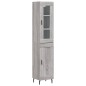 vidaXL Aparador alto madera contrachapada gris Sonoma 34,5x34x180 cm vidaXL Aparador alto madera contrachapada gris Sonoma 34,5x34x180 cm