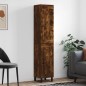 vidaXL Aparador de madera contrachapada roble ahumado 34,5x34x180 cm vidaXL Aparador de madera contrachapada roble ahumado 34,5x34x180 cm