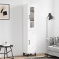 vidaXL Aparador alto madera contrachapada blanco 34,5x34x180 cm vidaXL Aparador alto madera contrachapada blanco 34,5x34x180 cm