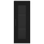 vidaXL Aparador de madera contrachapada negro 34,5x34x180 cm vidaXL Aparador de madera contrachapada negro 34,5x34x180 cm