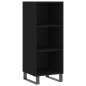 vidaXL Aparador de madera contrachapada negro 34,5x34x180 cm vidaXL Aparador de madera contrachapada negro 34,5x34x180 cm