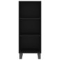 vidaXL Aparador de madera contrachapada negro 34,5x34x180 cm vidaXL Aparador de madera contrachapada negro 34,5x34x180 cm