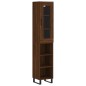 vidaXL Aparador alto madera contrachapada roble marrón 34,5x34x180 cm vidaXL Aparador alto madera contrachapada roble marrón 34,5x34x180 cm