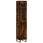 vidaXL Aparador de madera contrachapada roble ahumado 34,5x34x180 cm vidaXL Aparador de madera contrachapada roble ahumado 34,5x34x180 cm