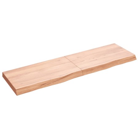 vidaXL Tablero mesa madera roble tratada marrón claro 140x40x(2-6) cm