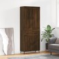 vidaXL Aparador alto madera contrachapada marrón roble 69,5x34x180 cm vidaXL Aparador alto madera contrachapada marrón roble 69,5x34x180 cm