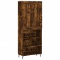 vidaXL Aparador alto madera contrachapada roble ahumado 69,5x34x180 cm vidaXL Aparador alto madera contrachapada roble ahumado 69,5x34x180 cm